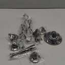 5 Candle Metal Candelabra Candlestick Holders 10.24 inch Tall Candle Holder Wedding Event CandelabraBlack (Large)