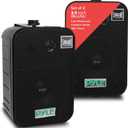 Pyle - Outdoor Speaker System Wired (Pair), Marine Grade 2 Way 300W Peak Power, 3.5" Woofer and 1" Tweeter, Universal Mount For Wall or Ceiling, Use in Pool, Patio, Boat, Deck or Home Theater (Black)