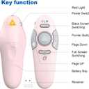 QUI Presentation Clicker Wireless Presenter Remote Clicker for PowerPoint Presentation Remote, PowerPoint Slide Advancer for Mac/Windows/Linux, Google Slide/PPT/Keynote, USB A, Pink