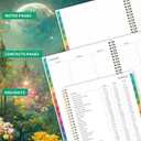 Planner 2025-2025 Planner, 9" x 11", Jul.2025 - Jun.2026, Weekly and Monthly with Colorful Tabs, Strong Twin-wire, Back Pocket - Dreaming Moon