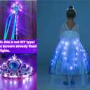 Girls Princess Costume Light Up Dress Halloween Carnival Cosplay Birthday Party Dress 7-8