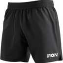 Hybrid Combat Shorts with Built-in Compression Liner for Jiu Jitsu, Grappling, MMA, and Wrestling (Large, Black)