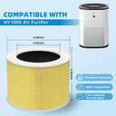 HY1800 Upgraded Replacement Filter Compatible with Honeyuan/Loytio/CHIVALZ/MORENTO/AYAFATO/IOIOW HY1800 Air Purifier, 3-in-1 H13 Grade True HEPA Upgraded Activated Carbon Filter, Yellow 2 Pack