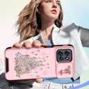 Buleens for Moto G Power 2025 Case - for Motorola Moto G Play 2025 Case Cute Designed with Ring Stand & Camera Cover Women Girl Aesthetic Kawaii Girly Flower Castle Phone Cover Compatible with Magsafe