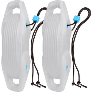Boat Fenders Easy to Install Bumper for Docking Ideal Fender for Pontoon, Bass, Jet Ski and Fishing Boats (Light Gray)