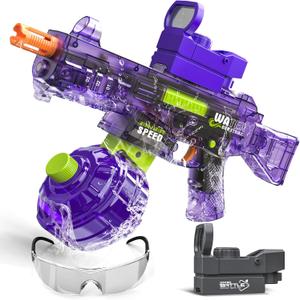 Electric Water Guns for Adults, Strongest Automatic Water Gun Powerful 520CC+ Squirt Water Gun, 36 FT Long Range Water Guns Transparent Watergun Toy for Summer Outdoor Pool Party for Kids