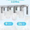 3 x Ice Makers Countertop, 26.5Lbs/24H Ice Machine with 2 Sizes Bullet Ice, 9 Ice Cubes Release in 6 Mins, Self-Cleaning Portable Ice Maker with Ice Scoop and Basket for Home Kitchen Office Bar RV