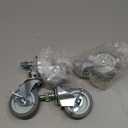 HOLKIE Caster Wheels 3 inch Locking Casters Set of 4, Threaded Stem 1/2" -13 x 1-1/2 (Diameter 1/2", Length 1-1/2") Swivel Heavy Duty Castors Gray