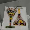 Set of 2 Margarita Glass, 10 Oz Mexican Hand Blown Glasses Modern Bar Cups for Martini, Handcrafted Coupe Drinking Glassware Stemware for Cocktail Champagne, Party Decorations