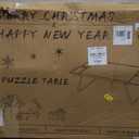 Doerpuz Puzzle Table 1500pcs,Foldable Puzzle Table for Storage with 4 Drawers, Metal & Plastic Frame,U-Shaped Legs, Grey & Black, 15.35 Inch Height