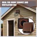 Gisafai 4 Inch Dryer Vent Cover Outdoor with Stainless Steel Screen Brown Wall Dryer Exhaust Vent Cover External Cap Cushioned Non Return Flap with Sealing Gasket Grille, Bird/Insect Proof