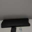 QLLY 24 inch Adjustable Metal Furniture Legs, Square Office Table Desk Leg, Table Leg, Set of 4 (Black)