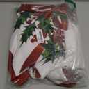 Kadut Christmas Ribbon Tablecloth (60 x 126 Inch) for 8 Foot Rectangle Tables, Heavy Duty Fabric, Stain Proof Xmas Ribbon Table Cloth for Harvest, Holiday, and Fall, & Christmas Dinner.