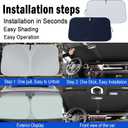 Car Windshield Sun Shade Comes with Storage Bag,Protecting The Rearview Mirror, Maximum UV Rays and Sun Heat ProtectionKeep Car Interior CoolUPF50+ (57"*31")