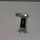 TBTEEK Butane Torch, Kitchen Torch Cooking Torch with Safety Lock & Adjustable Flame for Cooking, BBQ, Baking, Brulee, Creme, DIY Soldering(Butane Not Included) (Silver)