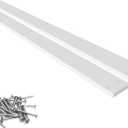 36" X 3" PE Trailer Bunk Glides, 2PCS Heavy Duty Boat Trailer Bunk Slide Pads with Screws and 10 Holes, Smoother Boat Trailer Glide Bunk Enders for Loadings and Launches Easier