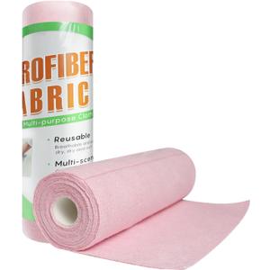 Kitchen Towels Swedish Dishcloths Roll - 20 Count Reusable Paper Towels, Ultra Absorbent Washable Cellulose Sponge Cloths for Kitchen Cleaning, Odor Free Eco Friendly Biodegradable Cleaning Rags, Pink