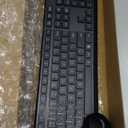 Wireless Keyboard and Mouse Combo for Windows, 2.4G Full-Sized External Cordless Computer Keyboard Mouse Combo for Laptop PC Desktop Chrome Mac, Number Pad 1600 DPI Silent Mouse USB Receiver (Black)