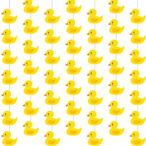 8 Pcs Duck Hanging Decoration Duck Garland Banner Cute Yellow Banner for Birthday Party Baby Showers Decoration Supplies Photo Booth Props