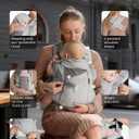 GROWNSY Baby Carrier Newborn to Toddler 7-44lbs, All Season Design with Adjustable Mesh Panel, Ergonomic Baby Carriers, Enhanced Lumbar Support, Hands-Free Parenting (Gray)