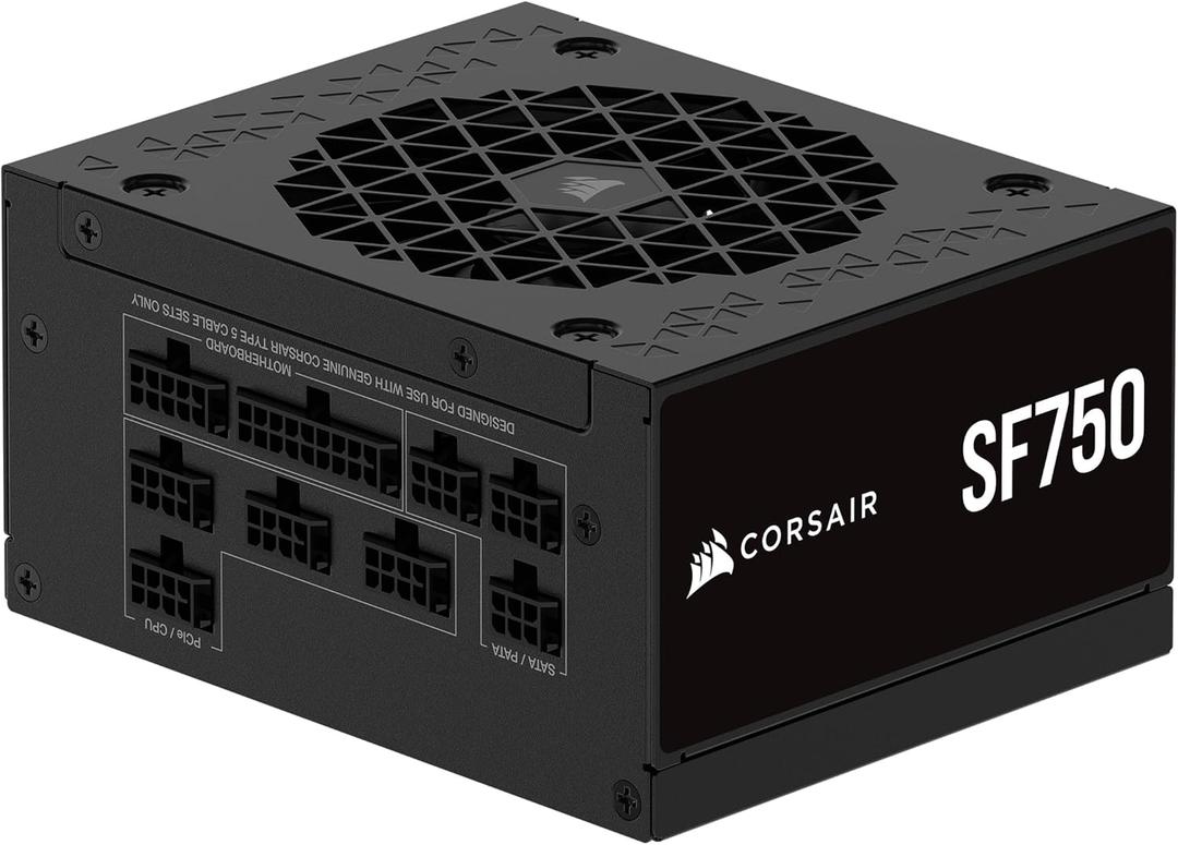 CORSAIR SF750 (2024) Fully Modular SFX Low Noise 80 Plus Platinum Power Supply  ATX 3.1 Compliant  PCIe 5.1 Ready  Small Form Factor  SFX-to-ATX Bracket Included  Black