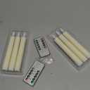 Battery Operated Flameless Taper Candles with Two Remote Timer, 6.4" LED 3D-Wick Window Candles, Flickering Long-Lasting Warm Light Electric Pack of 6 Flameless Candlesticks (0.78" Dia,Ivory)