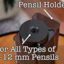 Full-Automatic Pencil Sharpener, Electric Pencil Sharpeners for Colored Pencils with Built-in Pencil Holder, 6-12mm Jumbo Pencils, Painting Design Classroom, Home/School/Office/Art(Black)