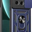 Compatible with OnePlus 12 Case Cover,with Slide Camera Lens Cover Compatible with OnePlus 12 5G PJD110 Case Blue