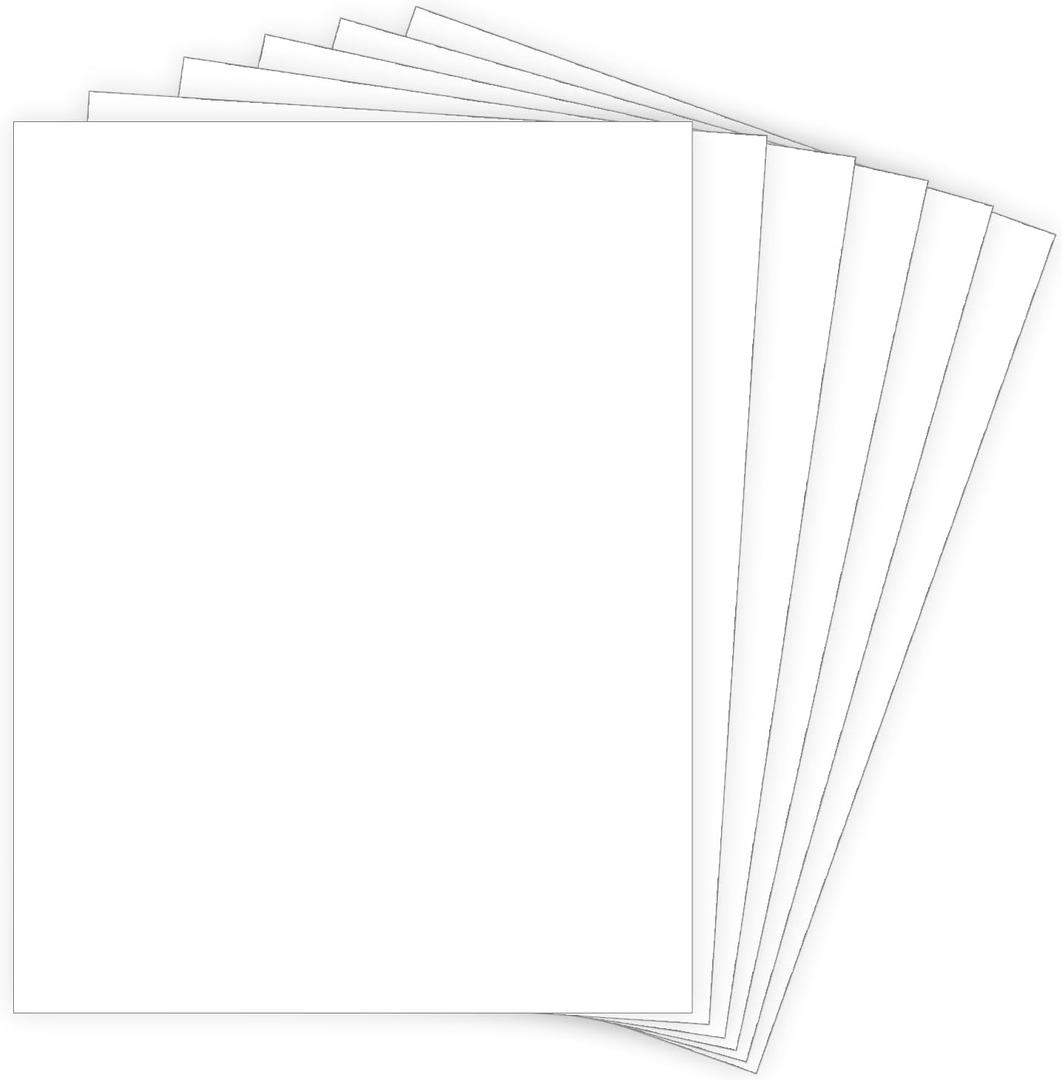 Bright White Smooth Card Paper Sheets - 12" X 18" (12X18 Inches) Large|Poster Size - 80# (80 lb/pound) Cover Weight - Quality Paper for Consistency in Print as a Result of the Smooth Finish