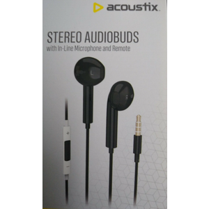 ACOUSTIX STEREO AUDIOBUDS (Black)