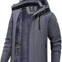 Men's Waterproof Ski Snowboard Jacket Winter Windproof Snow Coat IronGrey, XXX-Large