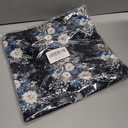 Welshower Navy Blue Christmas Winter Floral Pillow Covers 18x18, Rustic Christmas Decor, Snowflake Xmas Pinecone Botanical Decorative Throw Pillow Covers for Couch Sofa Bedroom Living Room