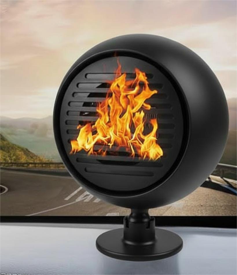 Baceyong 12 V 120 W Portable Car Heater Fan Electric Cooling Heater Fan Window Defroster 360° Rotating