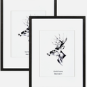 Yaetm 12x16 Black Wood Picture Frame With Mat for 8.5x11 Set of 2, Solid Wood Poster Frame 12 by 16 inches, Wall Gallery Photo Frames for Wall Mounted (2 pack, Black)