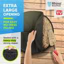 Rhino BaseMate 18" Round Umbrella Base Weight with Side-Slot Opening Fits Offset, Cantilever & Outdoor Patio Umbrellas Easy Setup Black