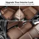 Floor Mats for Toyota Tundra CrewMax Cab 2022-2026, 1st & 2nd Row, Brown