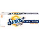 Sunkist Zero Sugar Orange Soda, 12 fl oz cans, 12 pack