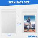DEDC 2000 Pcs Card Sleeves Team Set Bags for Trading CardsTeam Bag Fit 3x4 Top Loaders for Trading Card Shipping Sports Graded Card Sleeves Protector