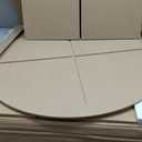 SSWBasics 30 Inch Round Wood Display Table - 250 Pound Weight Capacity - Medium Density Fiberboard - Compatible with Round Tablecloths up to 88 inches - 2 Part Interlocking Finger Groove Base