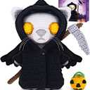 2 x Crochet Kit for Beginners, Crochet Starter Kit with Step-by-Step Video Tutorials, Crochet Animal Kits for Adults, DIY Craft Supplies,Death Cat(40%+ Yarn)