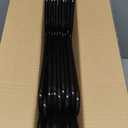 Plastic Hangers Without Notches 20 Pack - Space Saving, Sturdy with Built-in 2 Hooks for Closet Organization (Black)