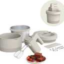 bella 3.5 Qt Hand & Stand Mixer, 2 in 1 Electric Mixer with Bowl, Dough Hook, Whisk & Egg Beater, Multifunctional Handheld Mixer for Baking, 200 Watt, Oatmilk