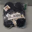 Zizor Women's Velcro Adjustable House Shoes Slippers Indoor Outdoor with Memory Foam, Warm Winter Fuzzy Lined Home Slippers (7, Black)