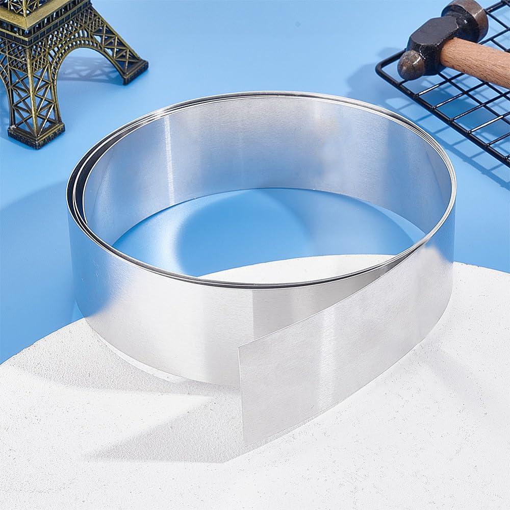 1roll Aluminum Wire Flat Craft Wire Bezel Strip Wire for Cabochons Jewelry Making Raw(Unplated) 50x0.5mm