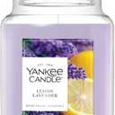 Yankee Candle Lemon Lavender Scented Candle, 22oz Large Jar with up to 150 Hour Burn Time, Giftable, Birthdays