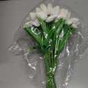 Artificial Tulips Flowers, White, 20PCS | Faux Tulips Bouquet for Vase, PU Soft Fake Flowers, Spring Easter Wedding Centerpieces, Indoor Home Table Decorations