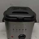 OVENTE Electric Deep Fryer, 1.5L Capacity, 800W with Adjustable Temperature, Viewing Window Lid, Removable Frying Basket & Cool-Touch Handles, Stainless Steel Countertop Fryer, Silver FDM1501BR