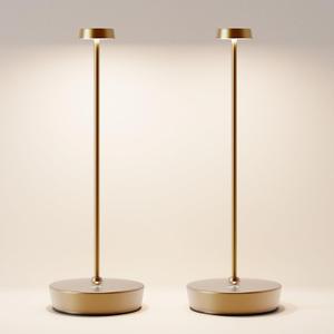 2Pack Cordless LED Table LampRechargeable Battery Operated Table Light, 3 Color Stepless Dimmable Table Lamp, Portable Table Light for Outdoor/Restaurants/Patio