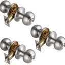 3 Pack Brushed Nickel Door Knobs Interior,Bath & Bed Privacy Door Knob, Keyless Door Lock Round Doorknobs