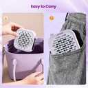 JODSONE 6000RPM Mini Nail Dust Collector Low Noise Powerful Suction Portable Nail Salon with 30 Filters Purple